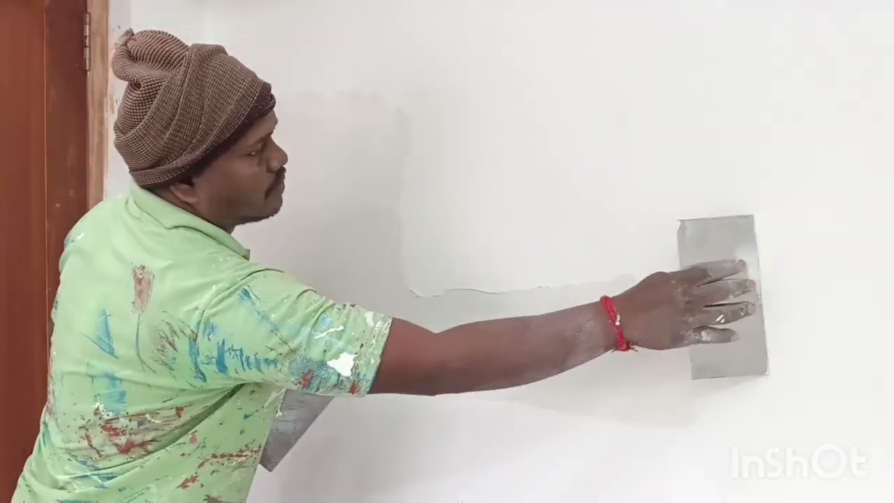 Wall putty second coat apply for wall #viral #video 