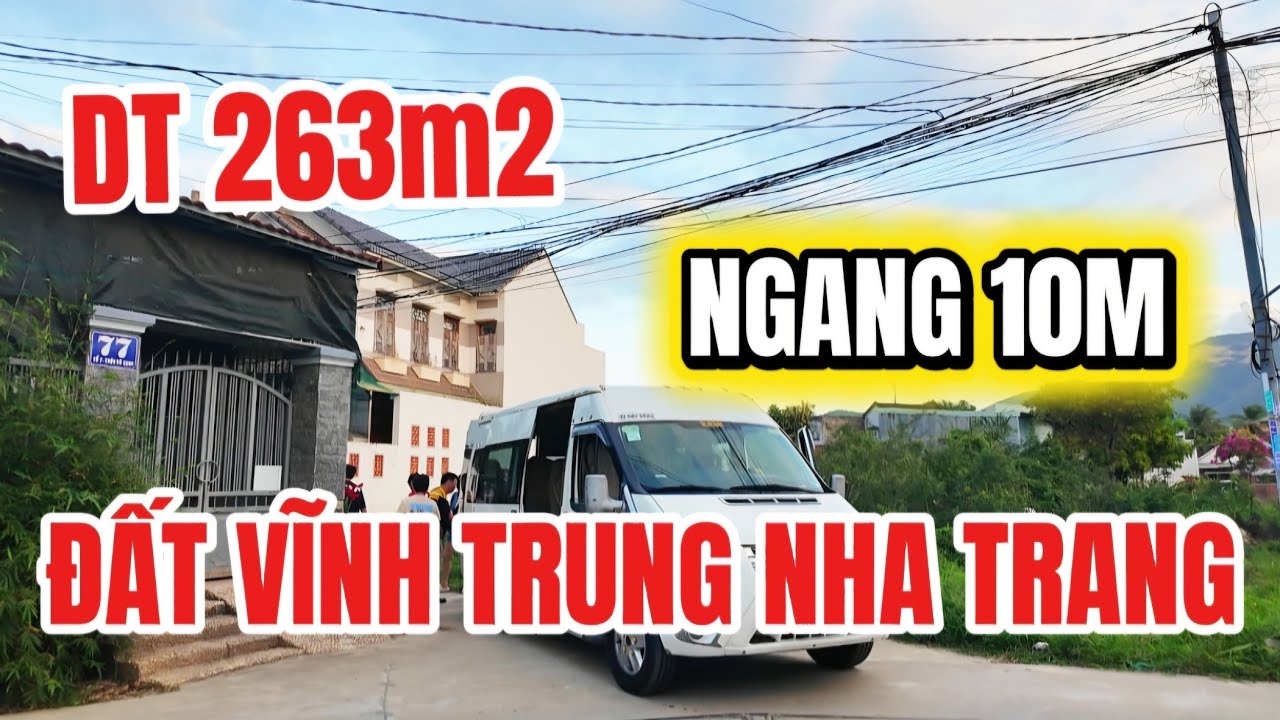 🔥Đất Vĩnh Trung_Phường Tây Nha Trang gần siêu thị Mê Tro | Ngang 10m nở hậu giá tốt
