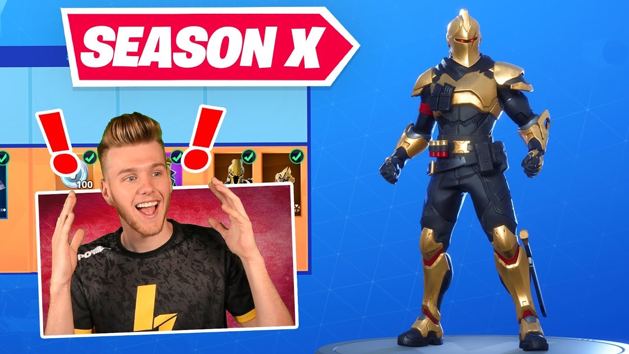 *НОВЫЙ* БОЕВОЙ ПРОПУСК X СЕЗОНА В Fortnite (ЗОЛОТОЙ РЫЦАРЬ?!?)