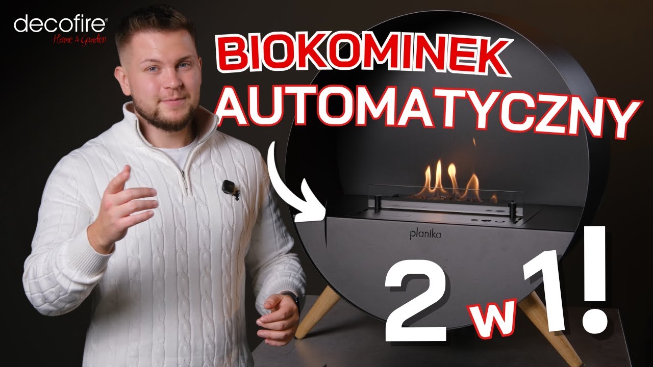 🔥 Biokominek automatyczny 2 w 1! Planika Bubble Wall & Floor | DECOFIRE