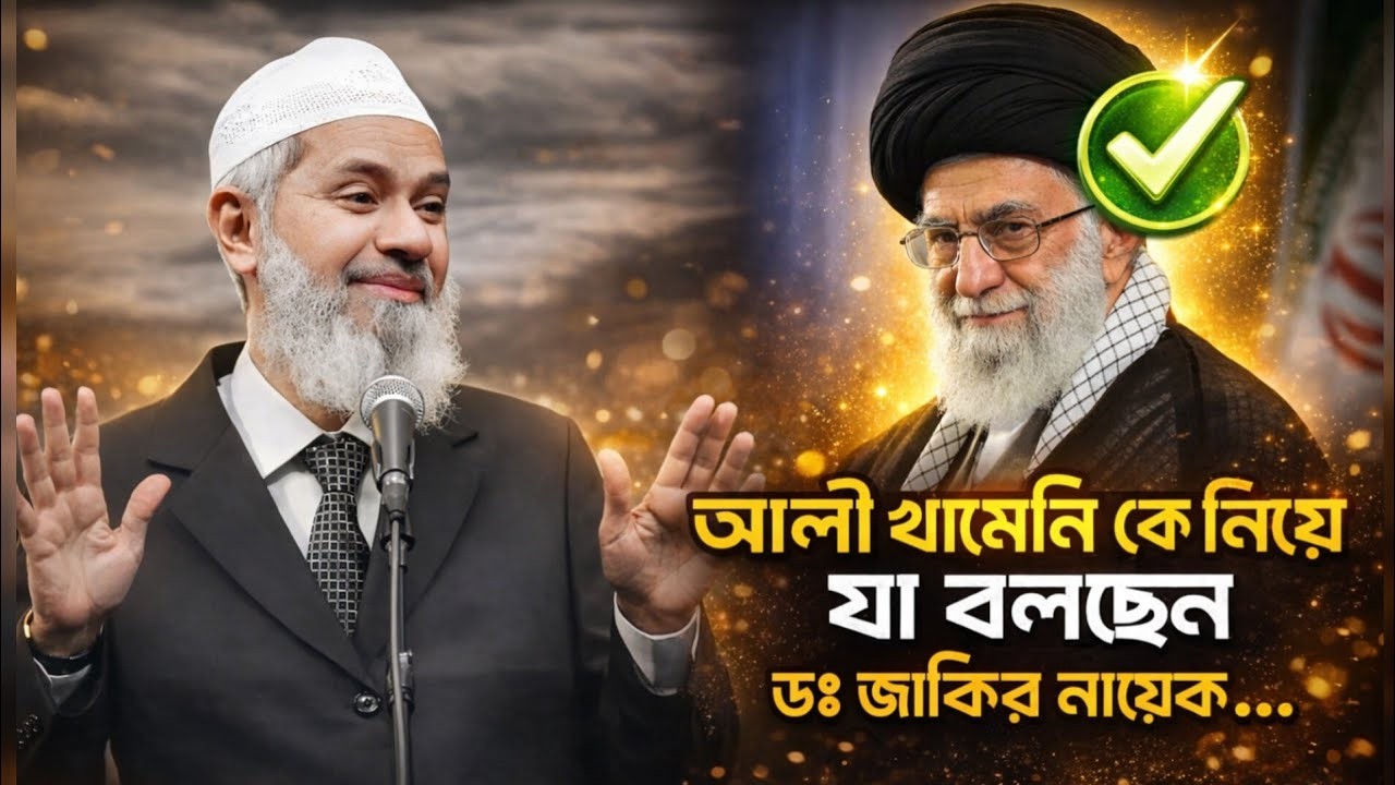 আয়াতুল্লাহ আলি খামেনির ব্যাপারে খুব সুন্দর কথা বলছে, ডঃ জাকির নায়েক। Dr Zakir Naik Bangla lecture.