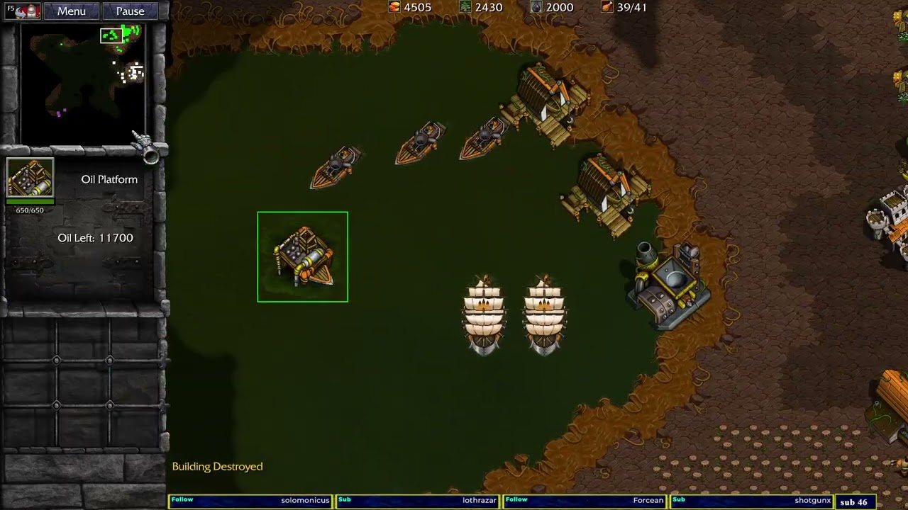 Warcraft 2 Remastered High Seas Combat 2v2