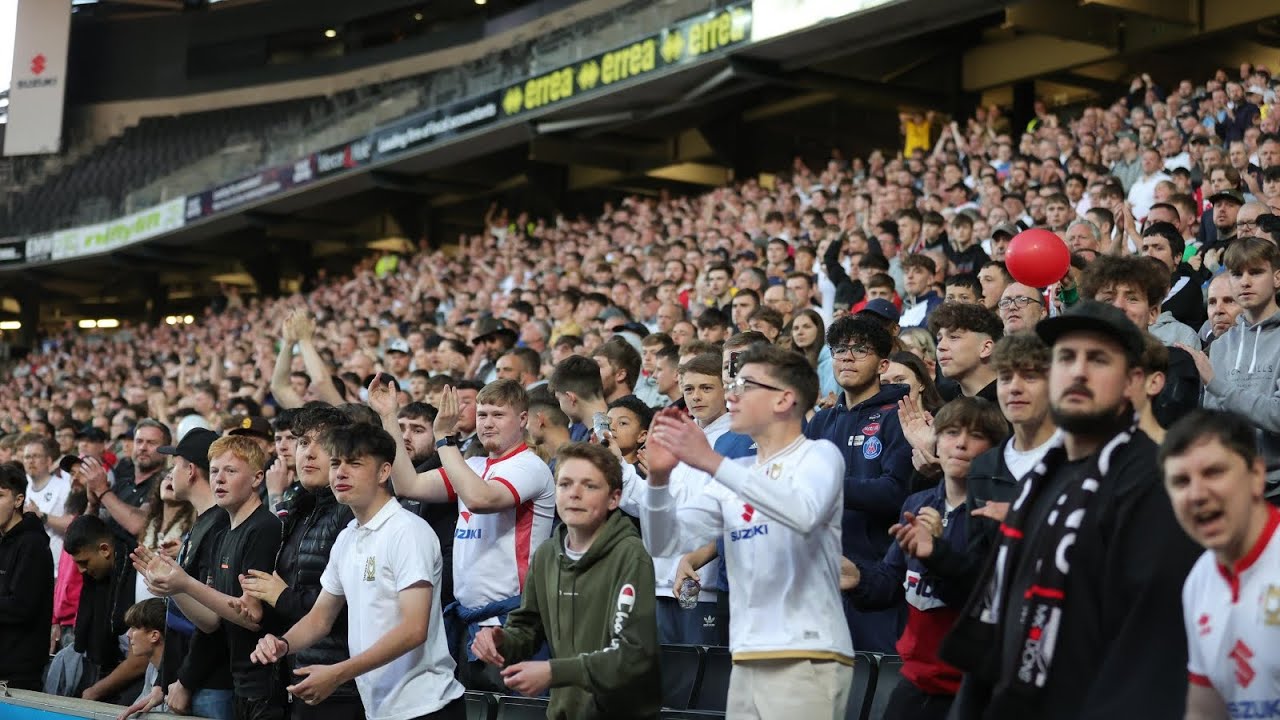MK DONS FANS 2021/22 COMPILATION. LIMBS, GOALS AND PYRO