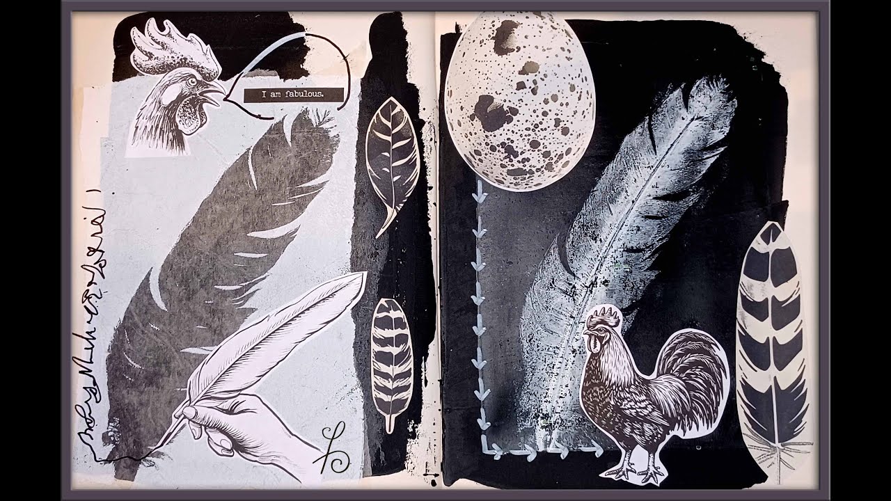 FEATHERS on the Gelli Plate (January challenge)