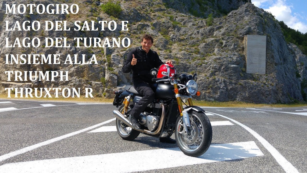 Motogiro Lago del Turano e Lago del Salto insieme alla Triumph Thruxton R