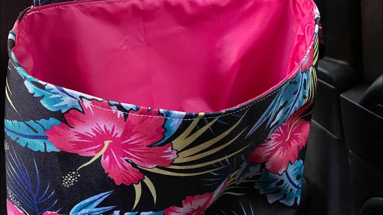 How to Sew a car trash bag, free pattern by More Me Know