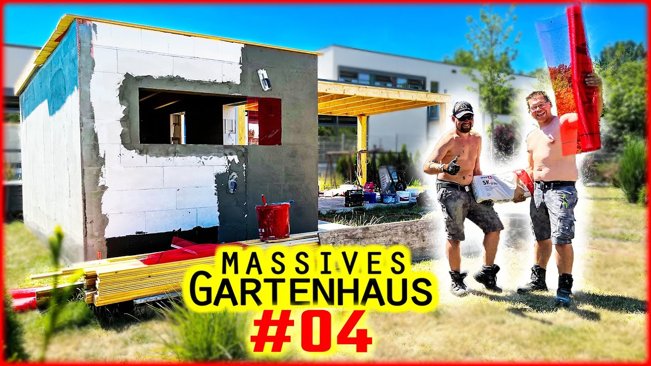 YTONG ARMIEREN - Gewebe spachteln & einarbeiten! | GARTENHAUS BAUEN #04 | Home Build Solution