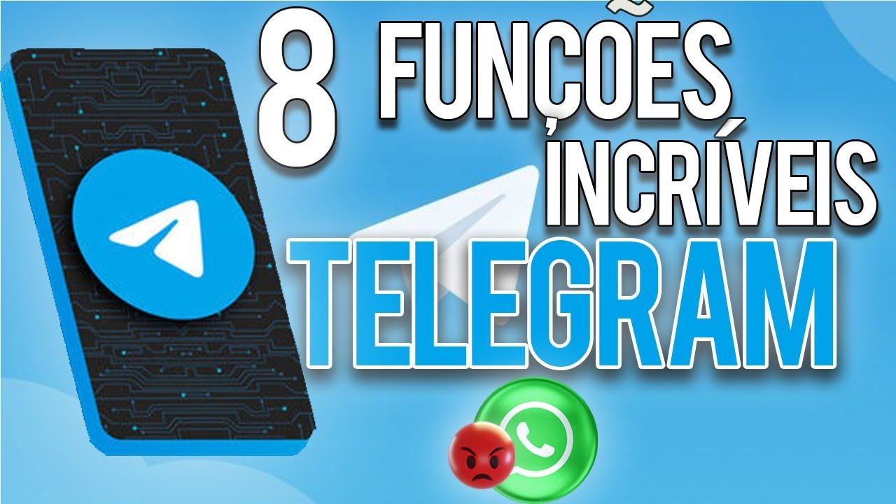 TELEGRAM 8 FUN&Ccedil;&Otilde;ES INCR&Iacute;VEIS que voc&ecirc; n&atilde;o sabia (Telegram vs whatsapp)