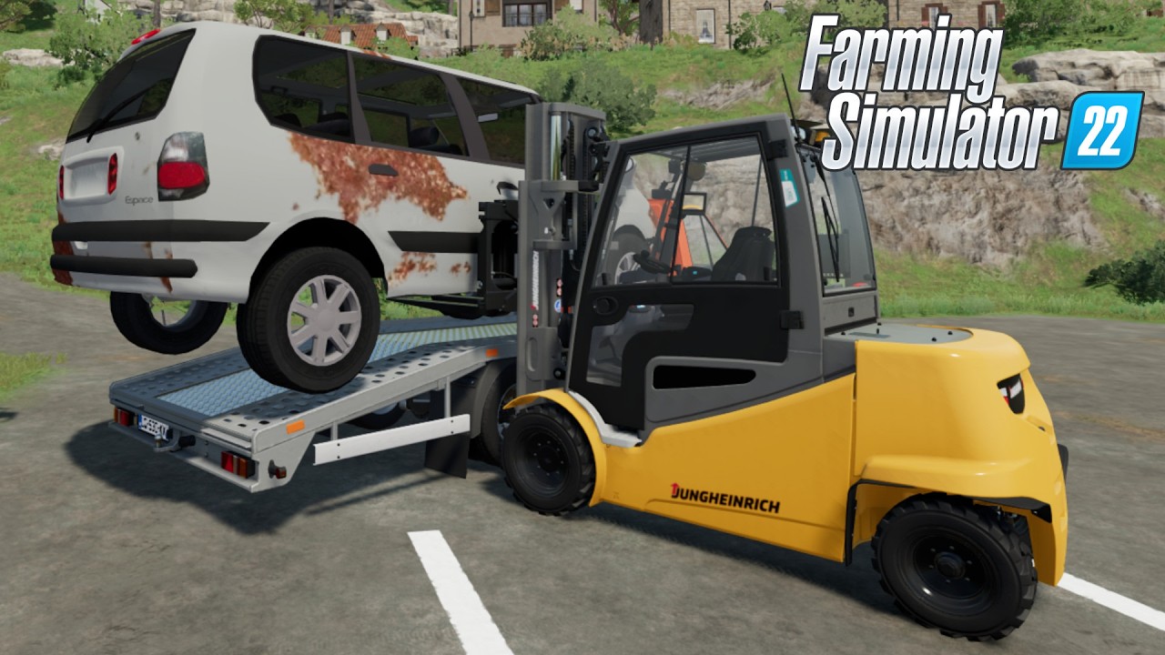 FS22 - TRANSPORTING an OLD ABANDONED CAR - NEW Car mod for Farming Simulator 2022 Roleplay