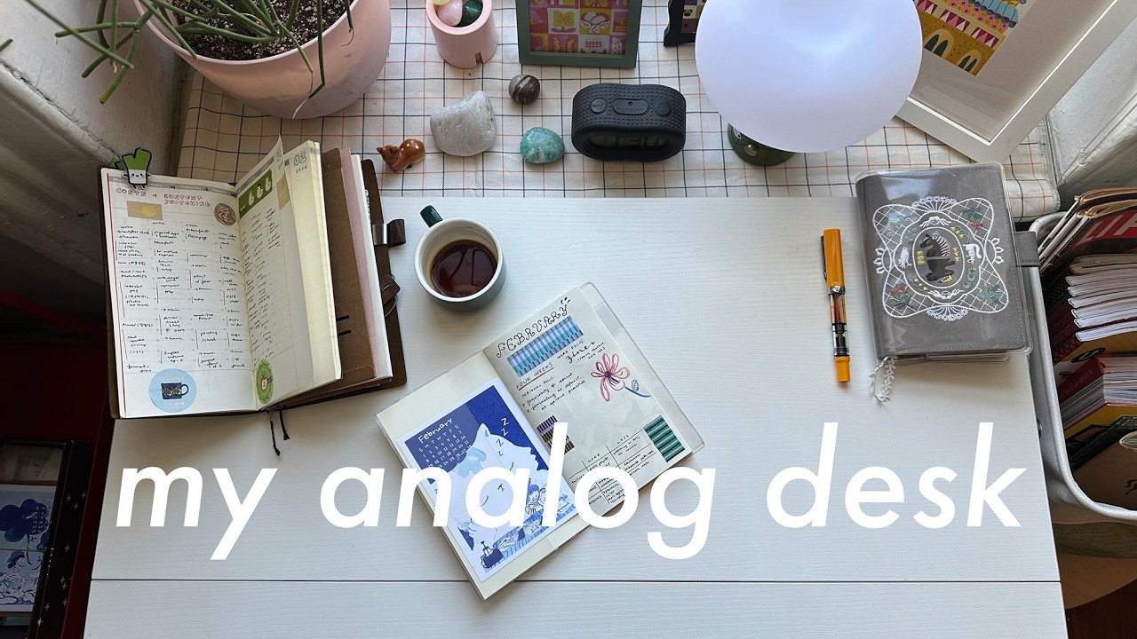 my analog desk for slowing down as an artist & writer | collab with @AbbeySy
