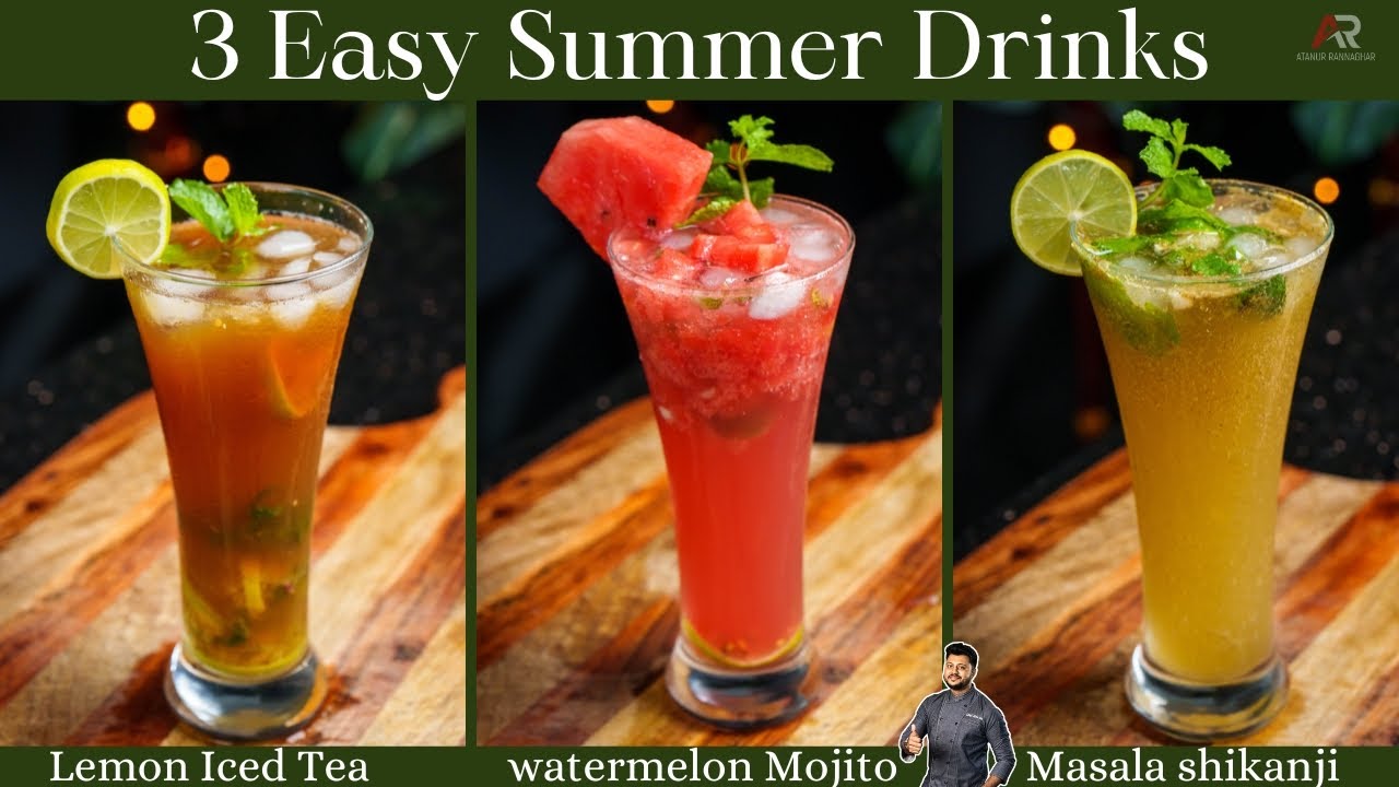 3 summer drinks जो आपको गर्मियों में तरो ताज़ा कर दे |summer drinks recipe hindi |Atanur Rannaghar