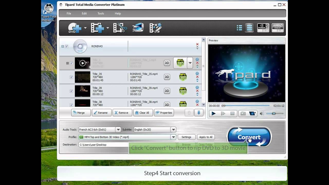 2D to 3D Converter - Convert 2D DVD to 3D Movies and Convert 2D Video to 3D Video