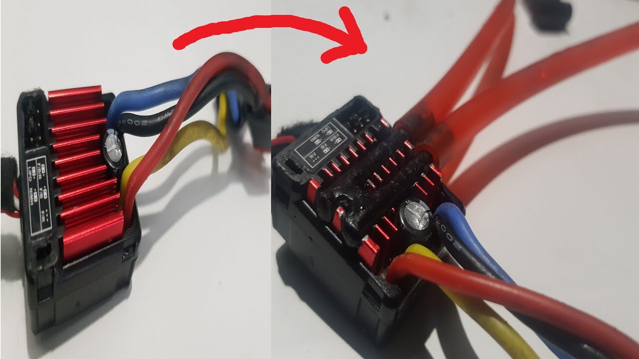 Rc boat. air cooled ESC to water cooled