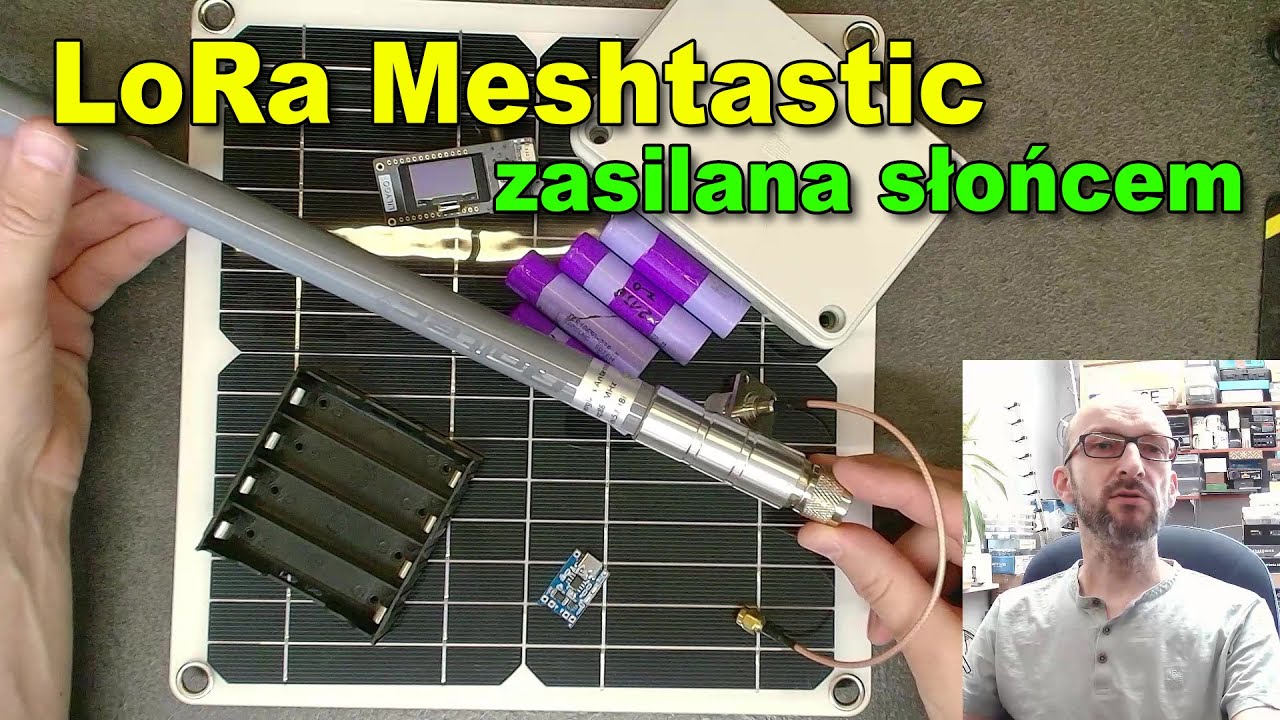 LoRa Meshtastic 868 MHz zasilana z panelu słonecznego