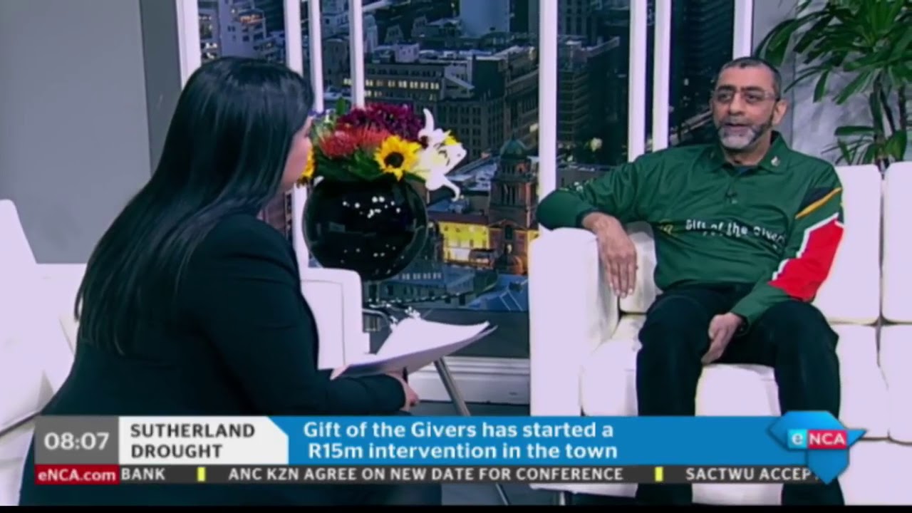 Gift of the Givers Drought Relief in Sutherland on eNCA 13 July 2018