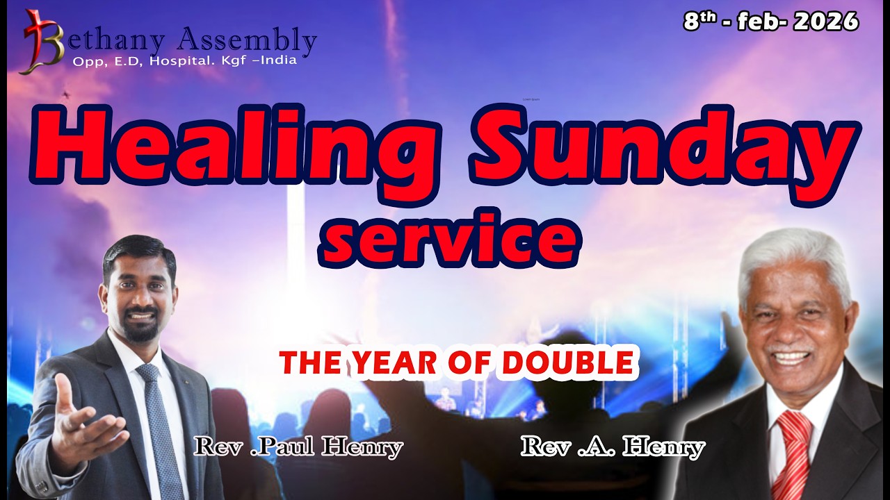 Healing  Sunday worship service 08 | 02 | 2025  With Rev. A. Henry  Rev. Paul Henry.  Bagc-kgf