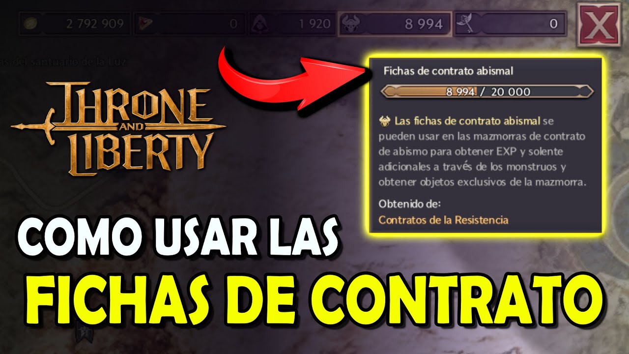 👉Como usar las FICHAS DE CONTRATO ABISMAL en Throne and Liberty