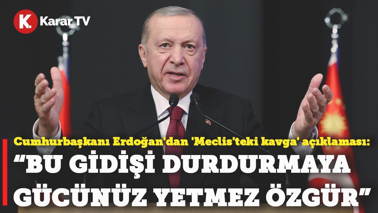 Cumhurbaşkanı Erdoğan'dan 'Meclis'teki kavga' açıklaması: Bu gidişi durdurmaya gücünüz yetmez Özgür