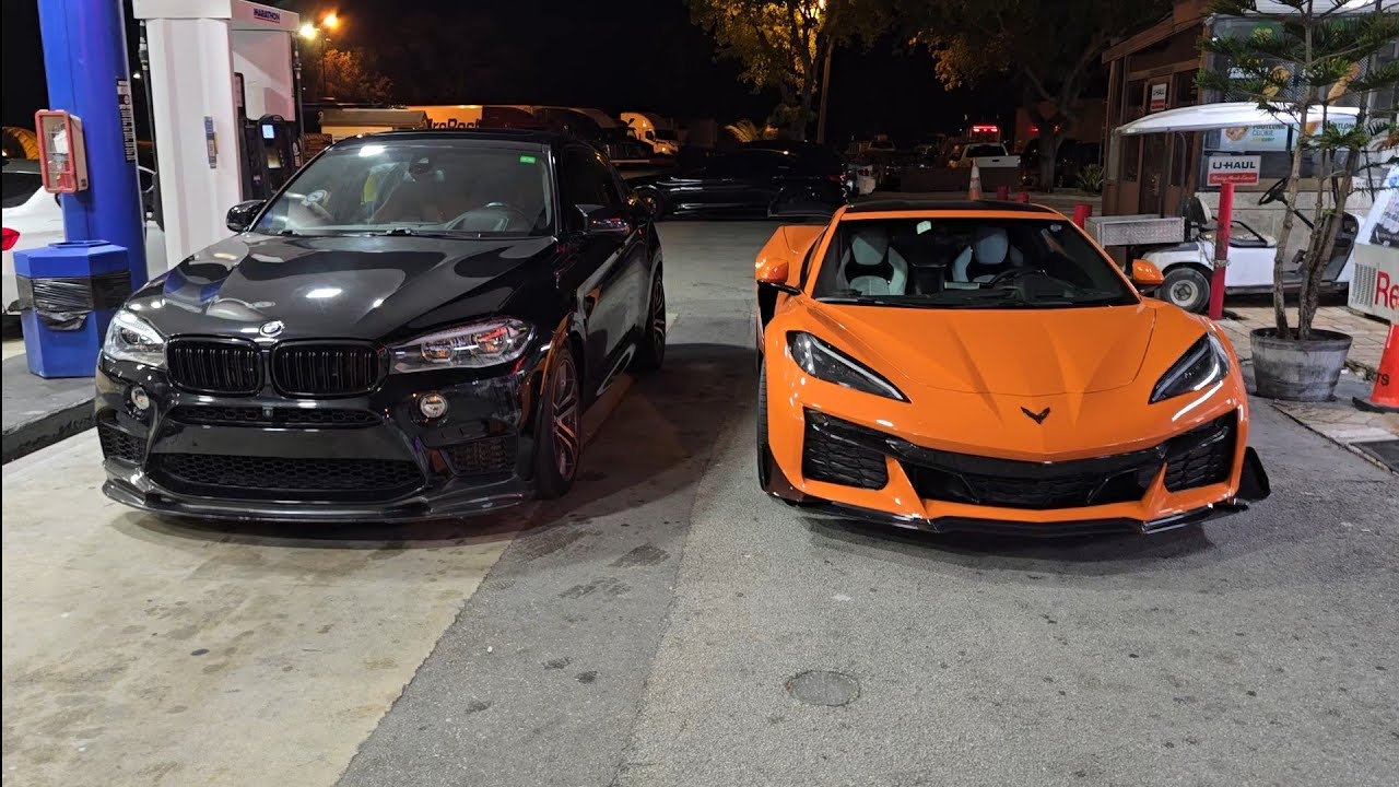 2023 C8 Corvette Z06 против 2017 BMW X6M Bolt Ons E85
