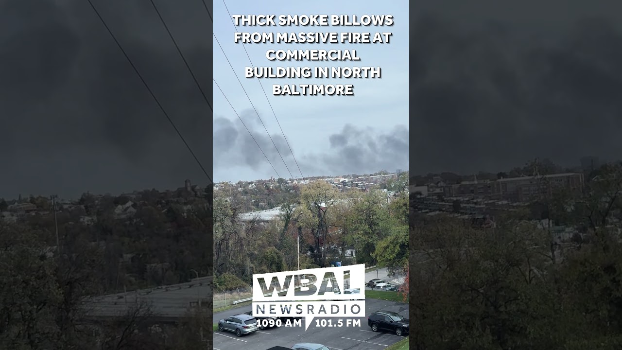 Homes evacuated amid massive fire in North Baltimore, woman seen leaving in stretcher