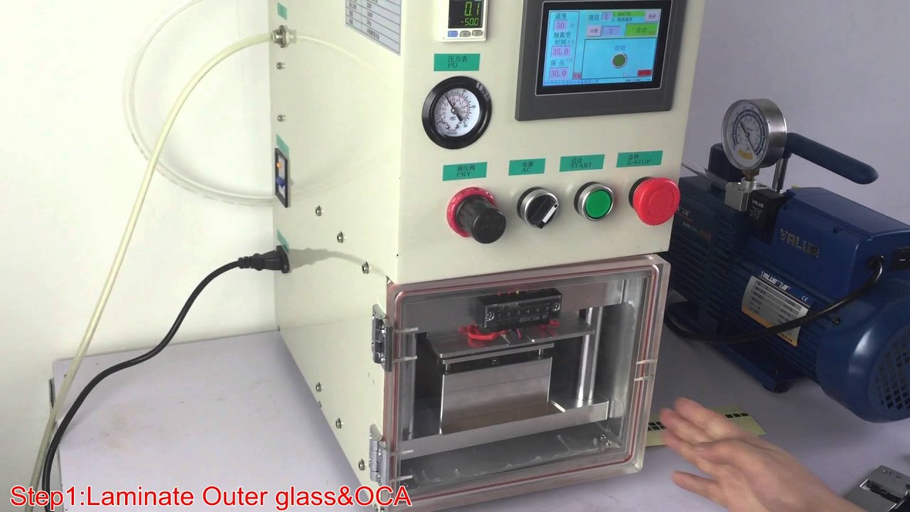 OCA vacuum laminating machine -- no need to remove the bubble