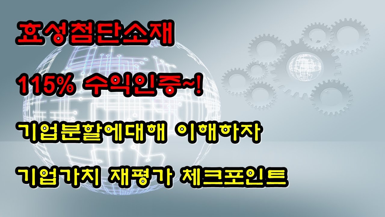 (주식투자) 효성첨단소재 115% 수익인증 ★ 기업분할에대해 이해하자