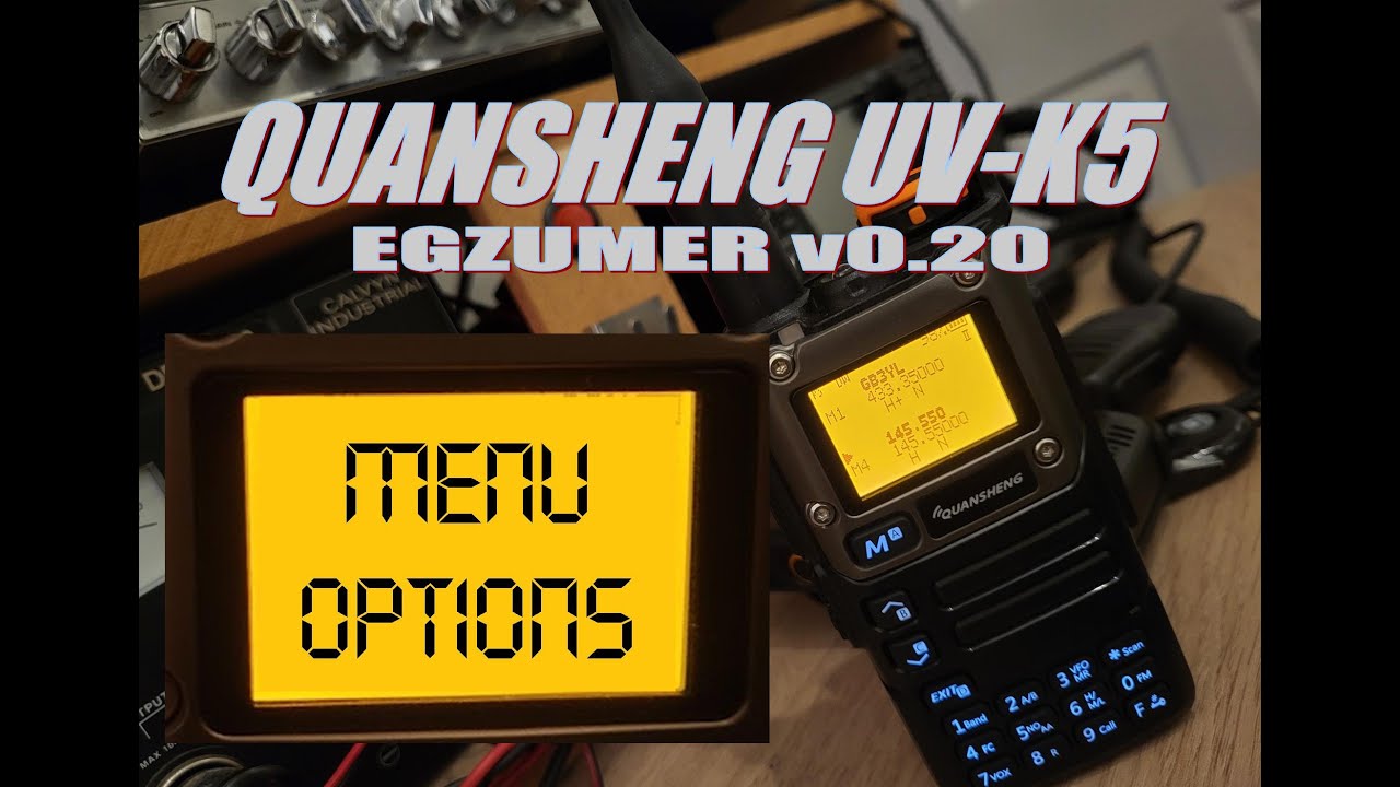 Параметры и настройки меню Quansheng UV K5 Egzumer v0.20