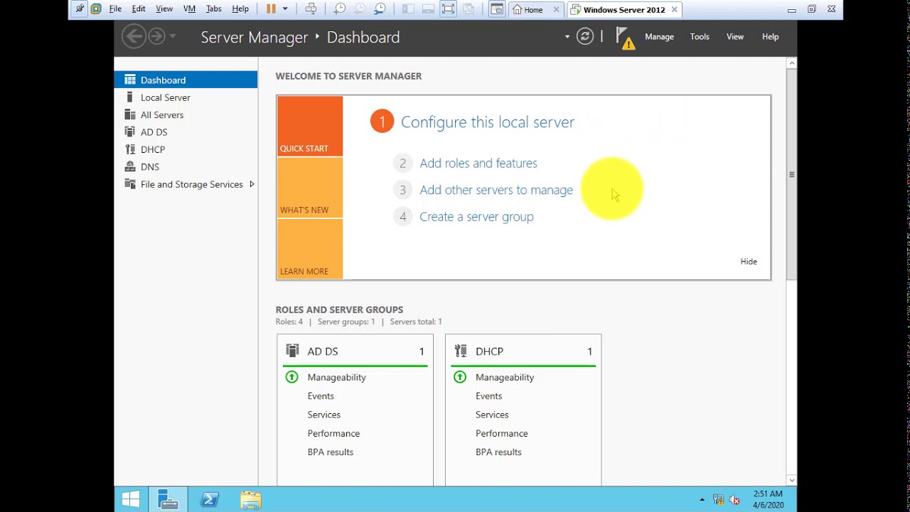 ضبط إعدادات السيرفر وعمل Active Directory وإضافة مستخدمين على الدومين