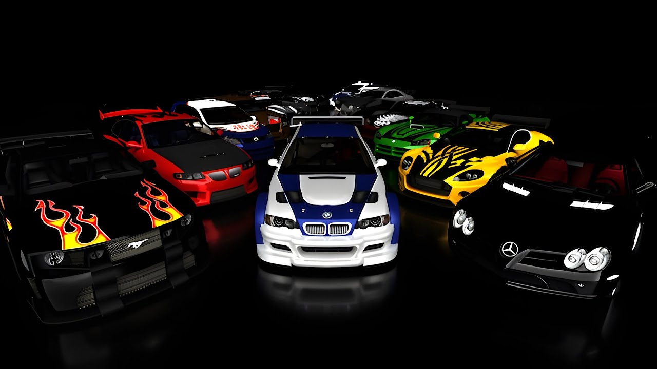 Need For Speed Most Wanted 2005 - All x15 blacklist cars + bonus cars - without any sound tracks 