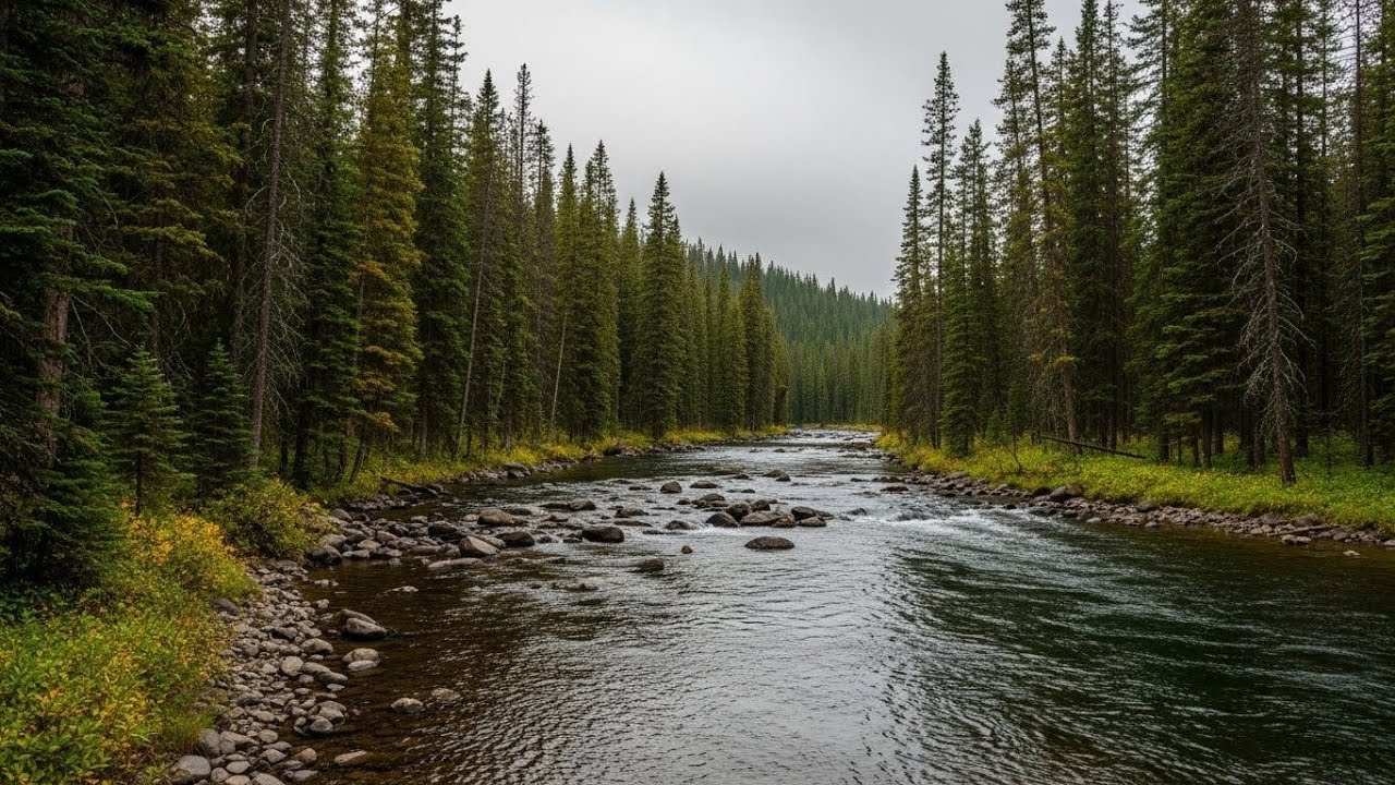 Gentle River in Forest 🌿🌊 Calm Nature Ambience for Meditation and Relaxation #2061