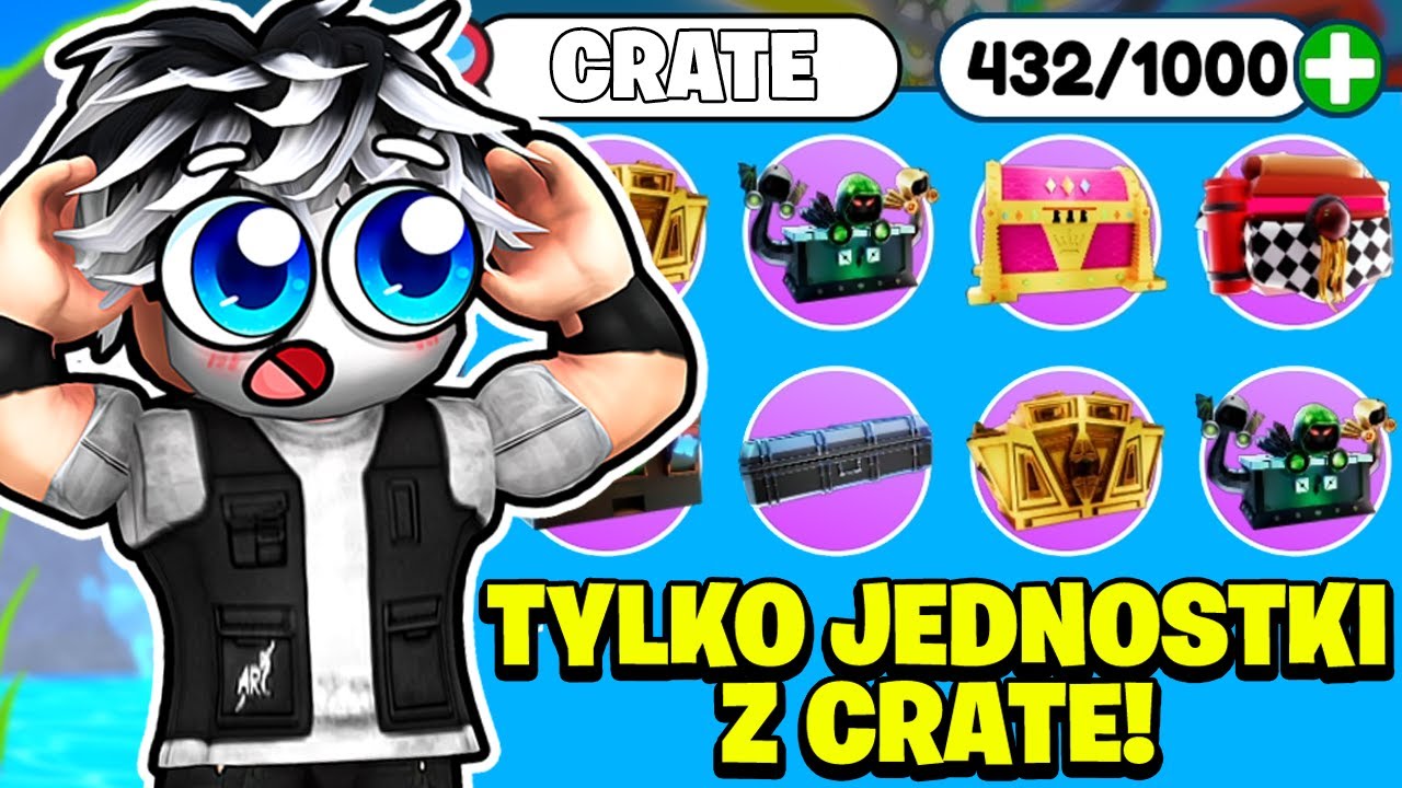 GRAM TYLKO JEDNOSTKAMI Z CRATE W TOILET TOWER DEFENSE! Roblox