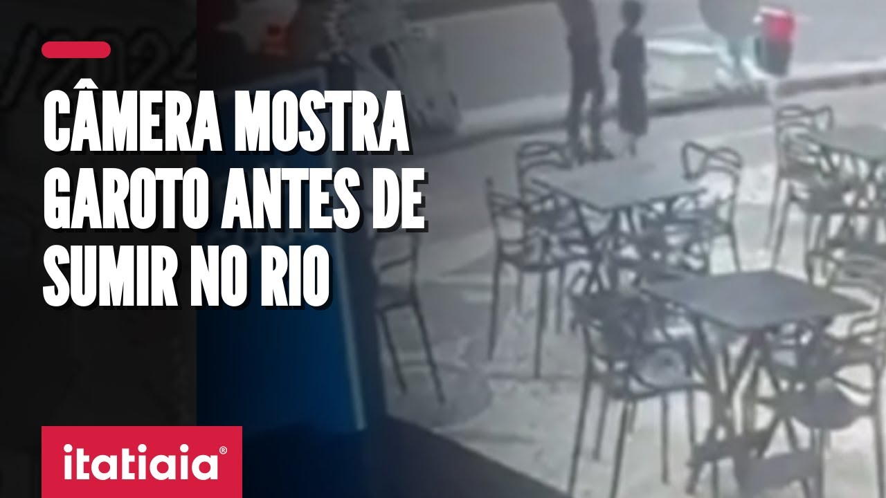 CÂMERA DE SEGURANÇA MOSTRA MENINO ANTES DE DESAPARECER NA BARRA DA TIJUCA, NO RIO