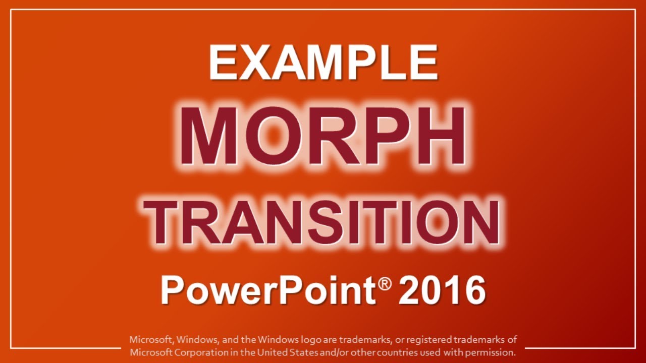 Example of Morph Transition in PowerPoint