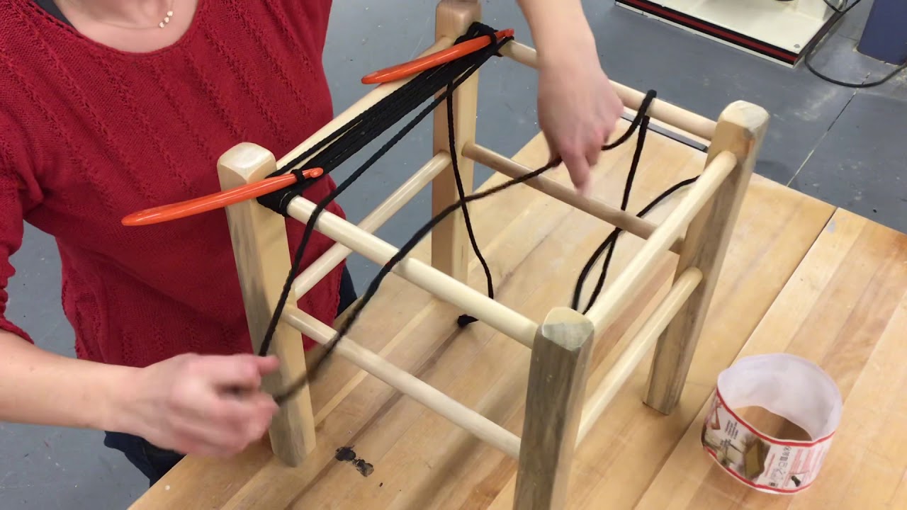 8th grade Stool Weaving 1st Layer