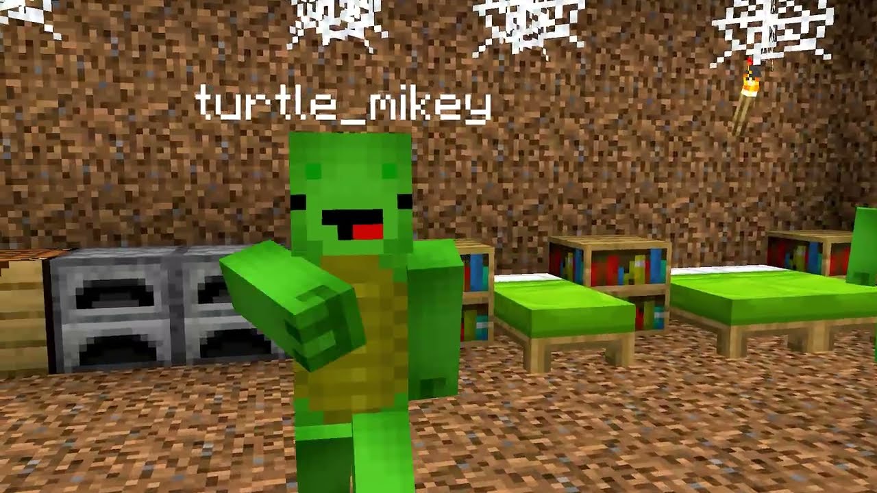 JJ and Mikey: Mimic Secret Base Battle in Minecraft - Maizen