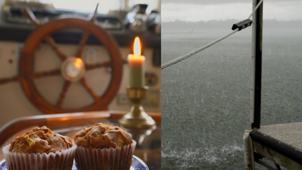 Cozy Rainstorm Aboard | Sounds of slow living | Hygge silent vlog