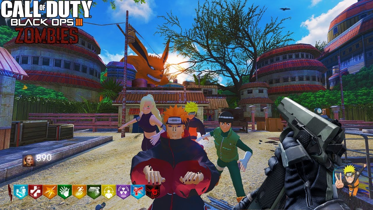 NUEVO MAPA NARUTO CUSTOM ZOMBIES RETO CON BOSS FIGHT | BLACK OPS 3 ZOMBIES MOD TOOLS