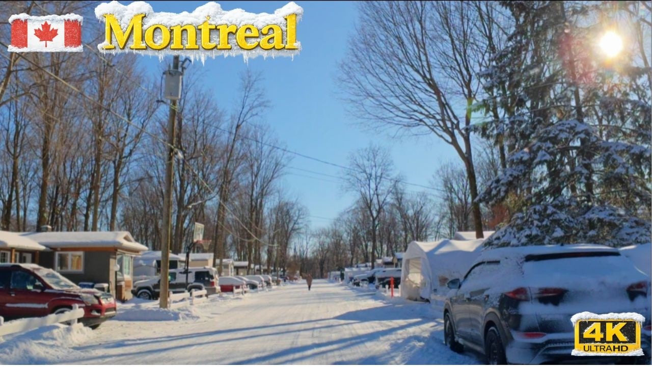 [4K] Exploring a Snowy Neighborhood | Winter Wonderland❄️🧊 - Montreal South #winter #snow #montreal