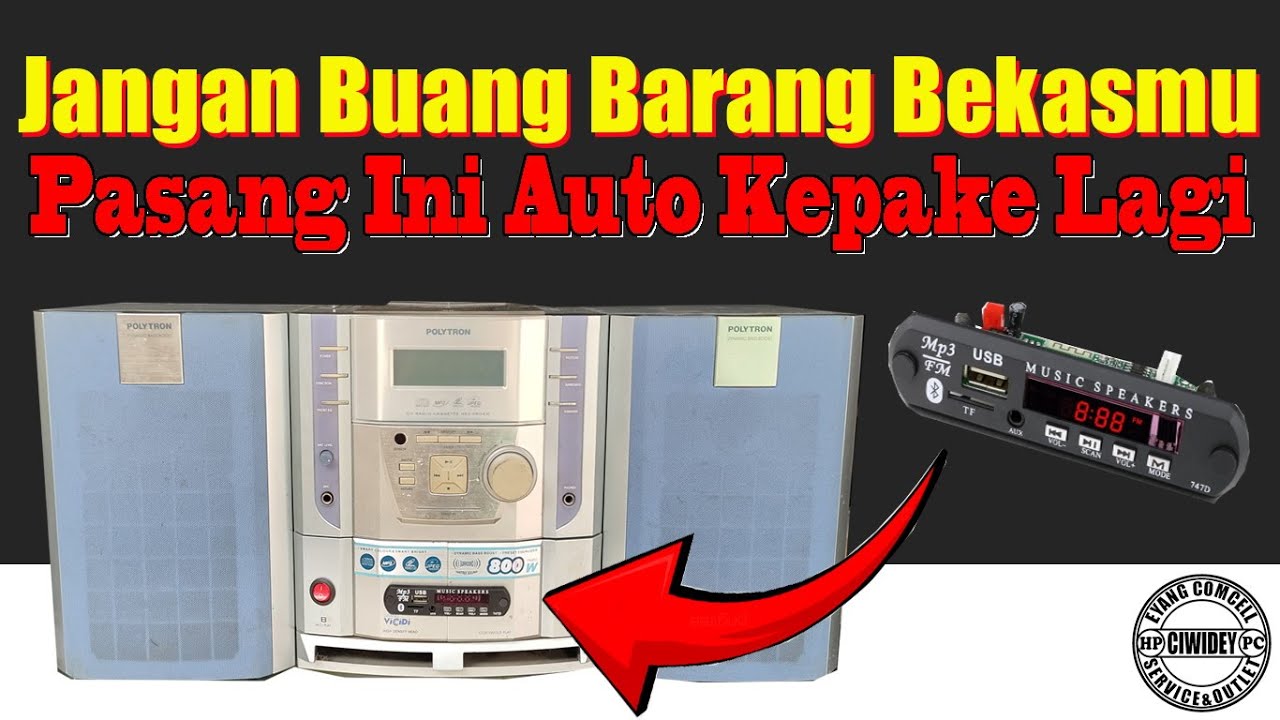 Cara Pasang MP3 Music Player Bluetooth Di Tape Compo Jadul