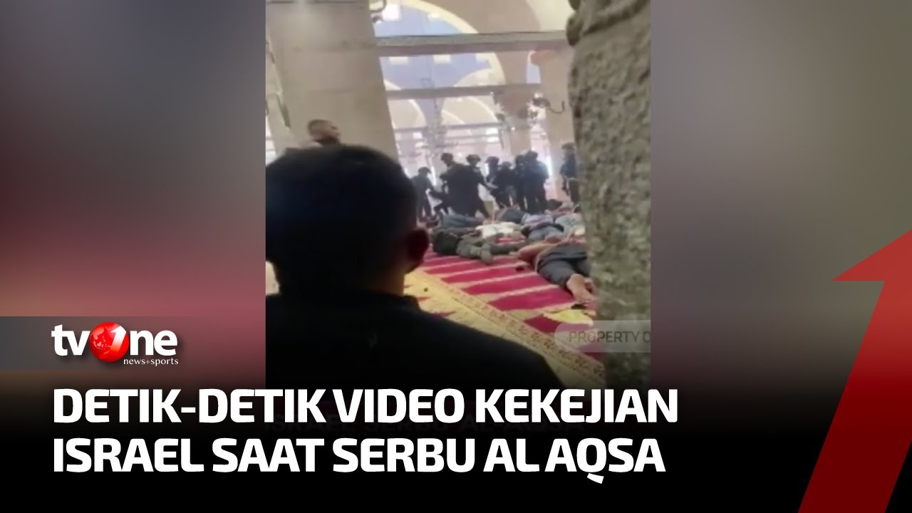 Video Aksi Biadab Pasukan Israel Serang Masjid Al Aqsa Bikin Geram | Kabar Petang tvOne