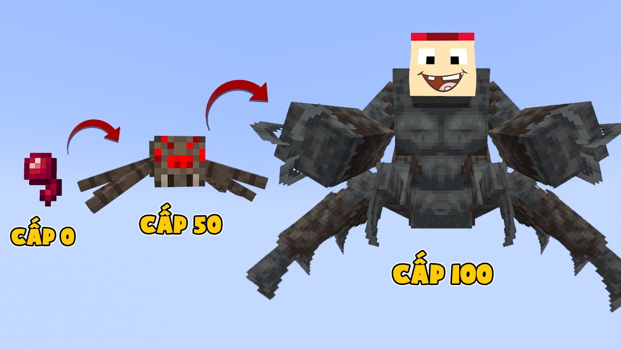 Minecraft Nhưng Là Một Con Nhện
