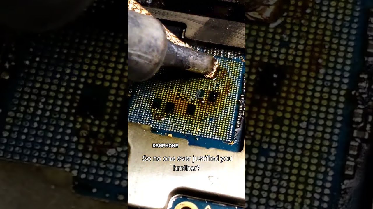 Clean glue re-soldering CPU iC Asus Zenfone 8 flip(war in the world) 🎵 music