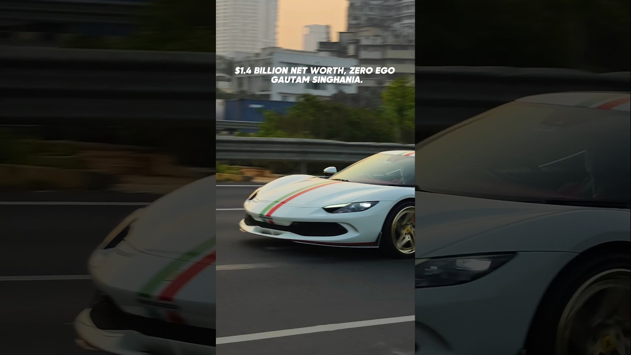 $1.4 billion worth but zero ego #billionaire #ferrari #carspotting #viral