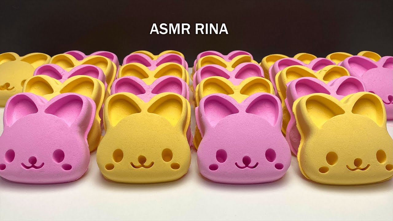 ASMR baking soda crunchy rabbits crumble