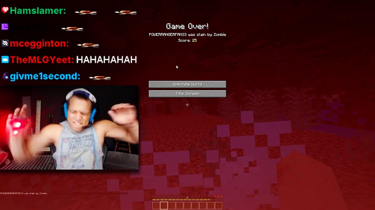 Каждая смерть Тайлера 1 в Minecraft Hardcore