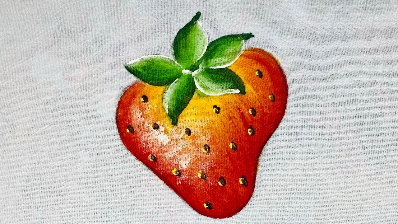 Aprenda a pintar morango 🍓 realista