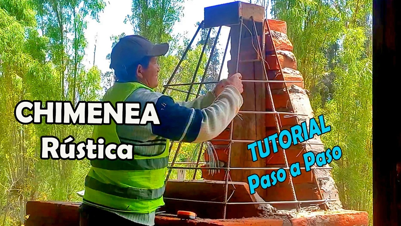 CONSTRUCCIÓN DE CHIMENEA RUSTICA DE LADRILLOS | Construcción de Chimenea Tutorial Paso a Paso