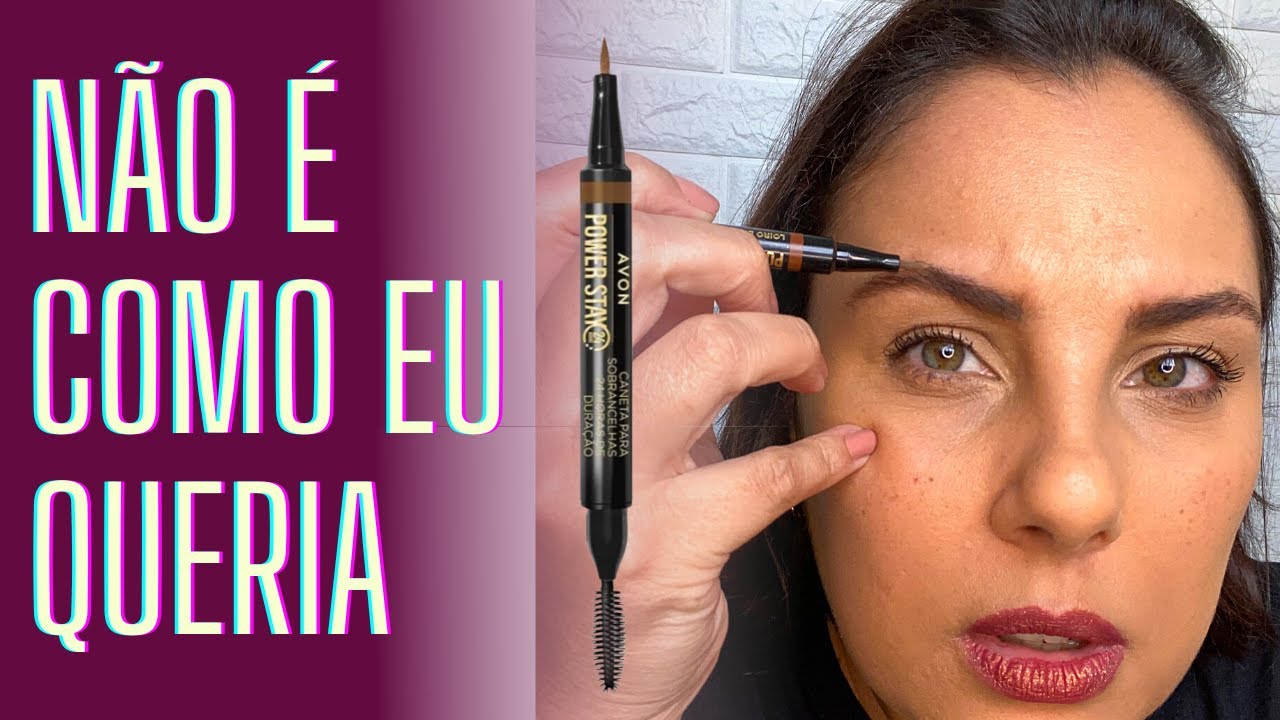 CANETA PARA SOBRANCELHAS POWER STAY AVON | LOIRO ESCURO E CASTANHO | RESENHA