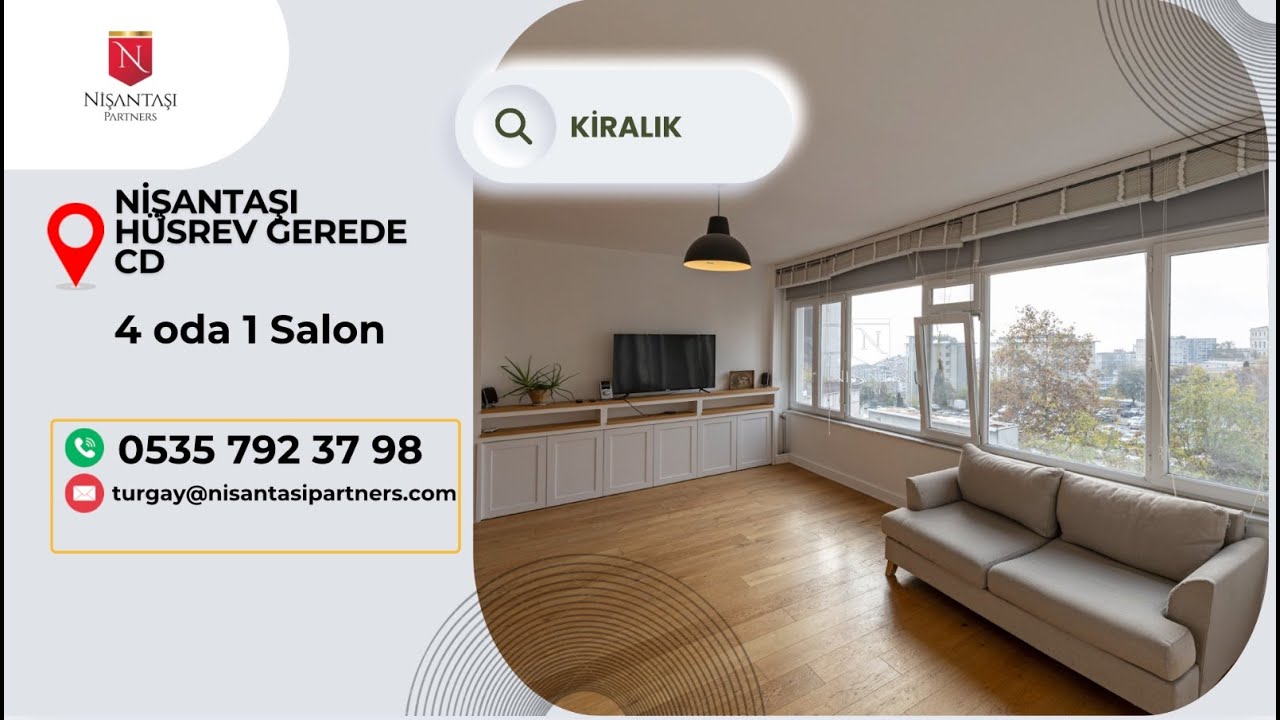 Nişantaşı Teşvikiye'de 4+1 Kiralık Daire