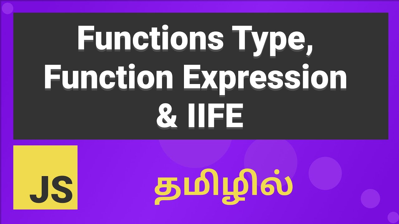 JavaScript Functions Explained in Tamil